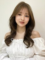 バイオレットジェム(Violet`jem)&nbsp;韓国くびれ巻きうすめぱっつんベージュカラーMI-44