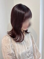 アンニュ(annuy)&nbsp;Instagram/annuy__o0 顔まわりカット/バーガンディ／韓国巻き