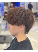 シャドウパーマ/センターパート/ニュアンスパーマ/渋谷
