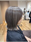 シンプルなのにオシャレ☆ぱっつんボブ×ハイライト