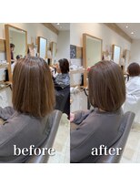 ステラバイケンジ 藤沢(STELLA by KENJE)&nbsp;白髪ぼかし細めハイライト30代40代50代ブルーグレージュ