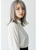 ＃磐田　グレージュ切りっぱなしボブ