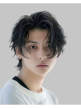 センターパート/フェザーパーマ/サイドパート/ウルフマッシュ