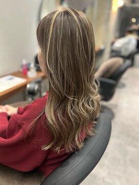 イルダバイグラッシー センター北(iluda by glassi) 華やか◎かきあげロング×ハイライト［高倉］