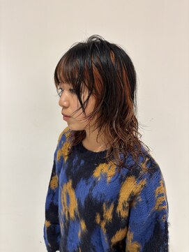 ビーハイブアヴェダ PARCO2店(BEHIVE AVEDA) ウルフレイヤー×デザインカラー/sakuya