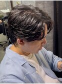 大分ニュアンスパーマセンターパートフェザーパーマ毛流れパーマ