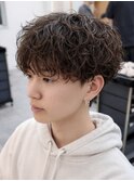 ルーズパーマ/シャドウパーマ/千葉駅/ラウンドマッシュ/メンズ