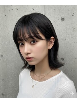 ヘアーズ ベリー 四条畷店(hairs BERRY) 韓国風くびれボブ×地毛風ダークアッシュで叶える究極の透明感UP