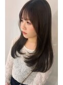 韓国風レイヤーロング×艶髪ダークカラー