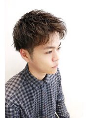 【ヨシザワ人形町】20代30代アップバングツーブロックショート