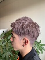 ヘアサロン エン(hair salon en.)&nbsp;メンズショート×ピンクベージュ