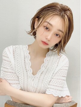 シルクレイ 吉祥寺店(Silk-lei) 大人かわいい前髪外ハネショートマロンベージュ20代吉祥寺