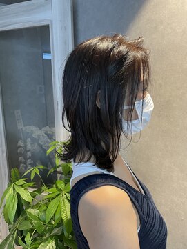 レポゼ 日本橋室町(Repose) repose.hair/テラコッタ/ミニウルフ/くすみブルー[日本橋駅]