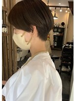 ナタン 自由が丘(NATHAN)&nbsp;フレンチカジュアル×アースカラー×ミントアッシュ×斜めバング