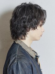 【銀座ANFINI】ラフなヘアミディアムカジュアルランダムパーマ