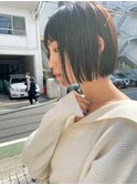 ぱつっとボブ/切りっぱなし/艶髪スタイル[横浜駅]