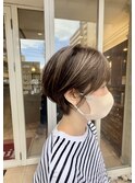 ハイライトショート.白髪ぼかし