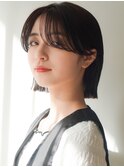 切りっぱなしボブ　美髪　卵型　