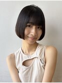 ブルーブラック　美髪　イメチェン　ナチュラルモード　ツヤ髪