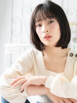 プリモカ 綾瀬(primoC) 綾瀬/髪質改善/ウザバング×アッシュブラックのワンカールボブa