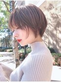 say.田代アプリコットオレンジ大人ボブタッセルボブハイライト