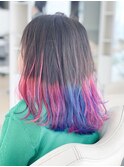ブルーカラー ピンクカラー 派手髪 個性派カラー