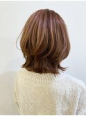 【morio成増/一戸】レイヤーボブピンクベージュハイライト
