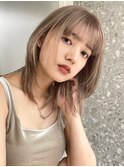 渋谷ミルクティーベージュハイトーンカラーヘーゼルベージュ30代