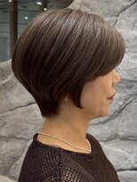 青山髪質改善カラーミディアムボブアッシュグレージュ50代60代