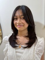 キース ヘアアンドメイク 恵比寿(kith. hair&make)&nbsp;似合わせレイヤー/顔まわりカット/ナチュラルブラウン