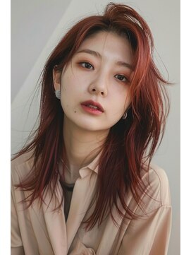 ラナ 新宿(lana) ミディアム/レッド/レイヤー/トリートメント/【lana hair新宿】