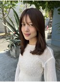 レイヤー/ミディアム・ロング/20代/顔周り/髪質改善