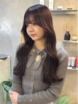 ジーナ 天神(Zina) 韓国ヘア/顔まわり/レイヤーカット/くびれヘア/カシスピンク