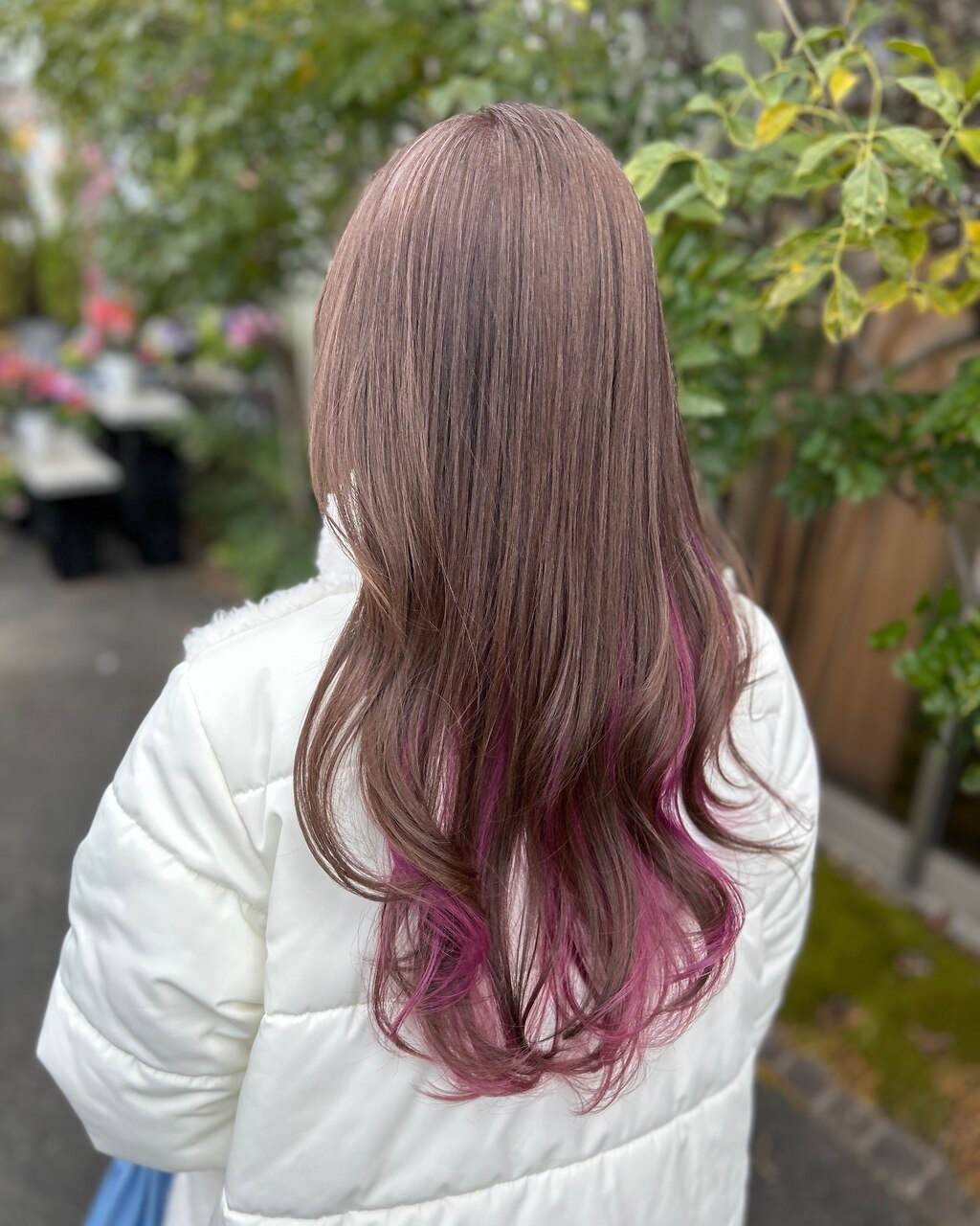 アレンジウィッグ☆オンブレアッシュピンク レイヤーロング ロングレイヤー/デザインカラーピンクベージュ：L275613704