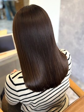 カノエ 福岡香椎店(canoe) ショコラブラウン 艶カラー 髪質改善トリートメント 艶髪 20代