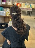 ヘアアレンジ/ハーフアップ/韓国巻き