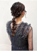 結婚式編みおろしヘアセット