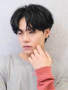 ビカムメンズヘアー 栄店(become men's hair) ニュアンスパーマ×センタパート/名古屋/メンズ