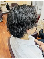スカイ SKY シャドウパーマ×センターパート