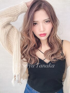 エル(elle) 毛先パーマことりベージュウォーターフォール黒髪カタログ錦糸町