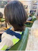 【アフロート添田】くびれボブウルフレイヤーオリーブベージュ
