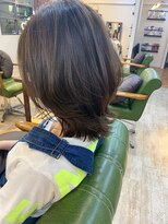 【アフロート添田】くびれボブウルフレイヤーオリーブベージュ