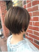 <小顔>ハイライト×ピンクベージュ×黒髪