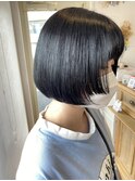 姫カット×ボブ×ブルーブラック
