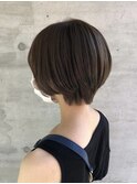 20代30代ミニボブブラウン小顔美肌ストレート丸み