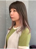 Lond表参道【伊杏】インナーカラー ホワイトピンク