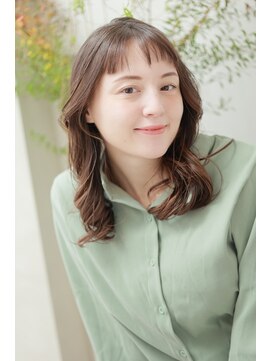 エデュコスゥリール(educo per sourile) 短めシースルー前髪×ひし形バランスセミディ【自由が丘】