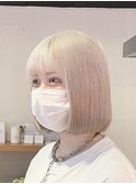 ホワイトボブ/ホワイトカラー/ハイトーンボブ