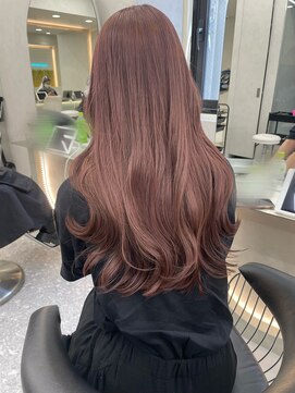 ロンド マーレ 天神大名店(Lond mare) ピンクブラウン/暖色カラー/カシスピンク/韓国ヘア/顔周りカット