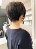 福山Caary40代50代小顔補正立体カットショートヘア.ショートボブ